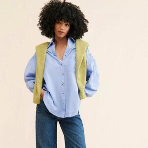 Free People Happy Hour Poplin Top XS